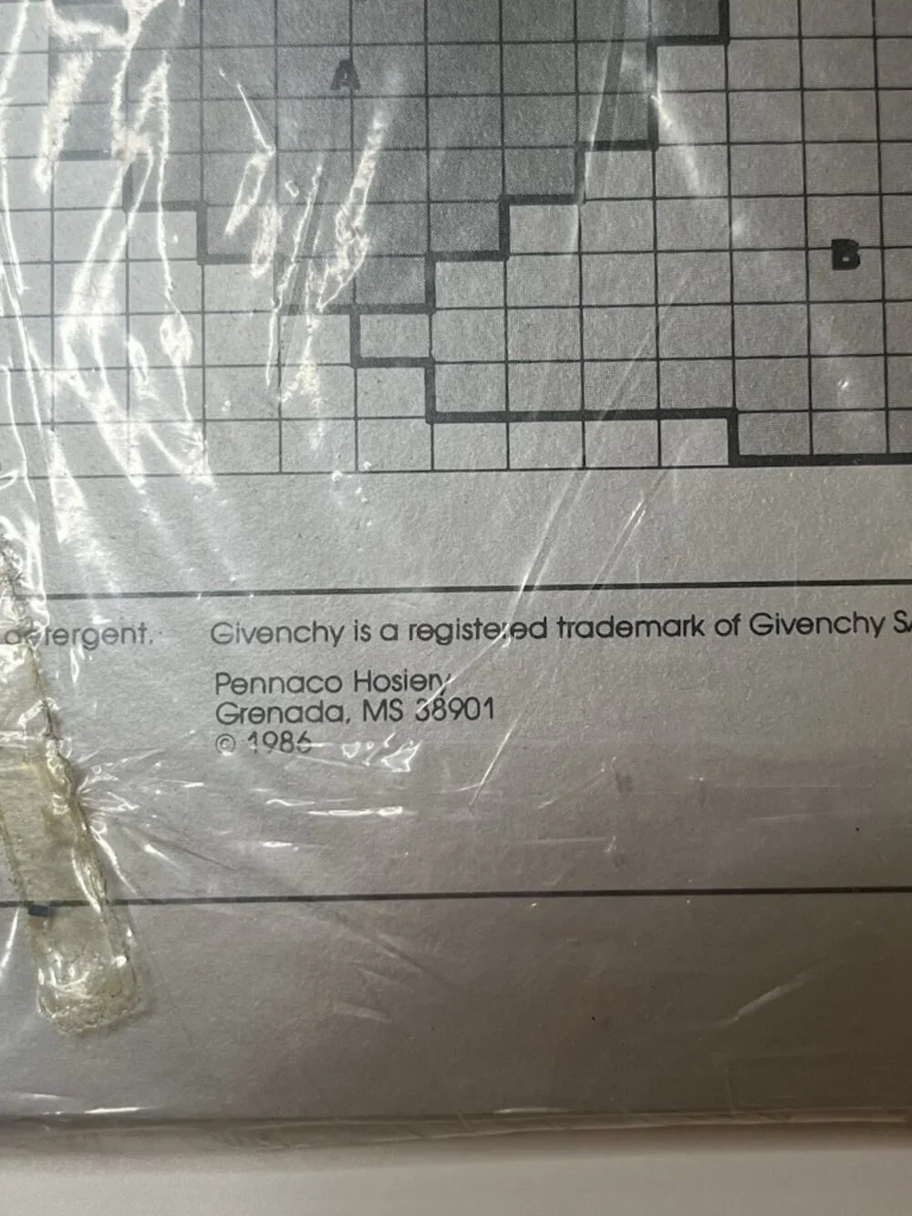 Vtg 1986 Givenchy Fashion Fleurette Seam Pantyhose Ivory Size A NOS Floral